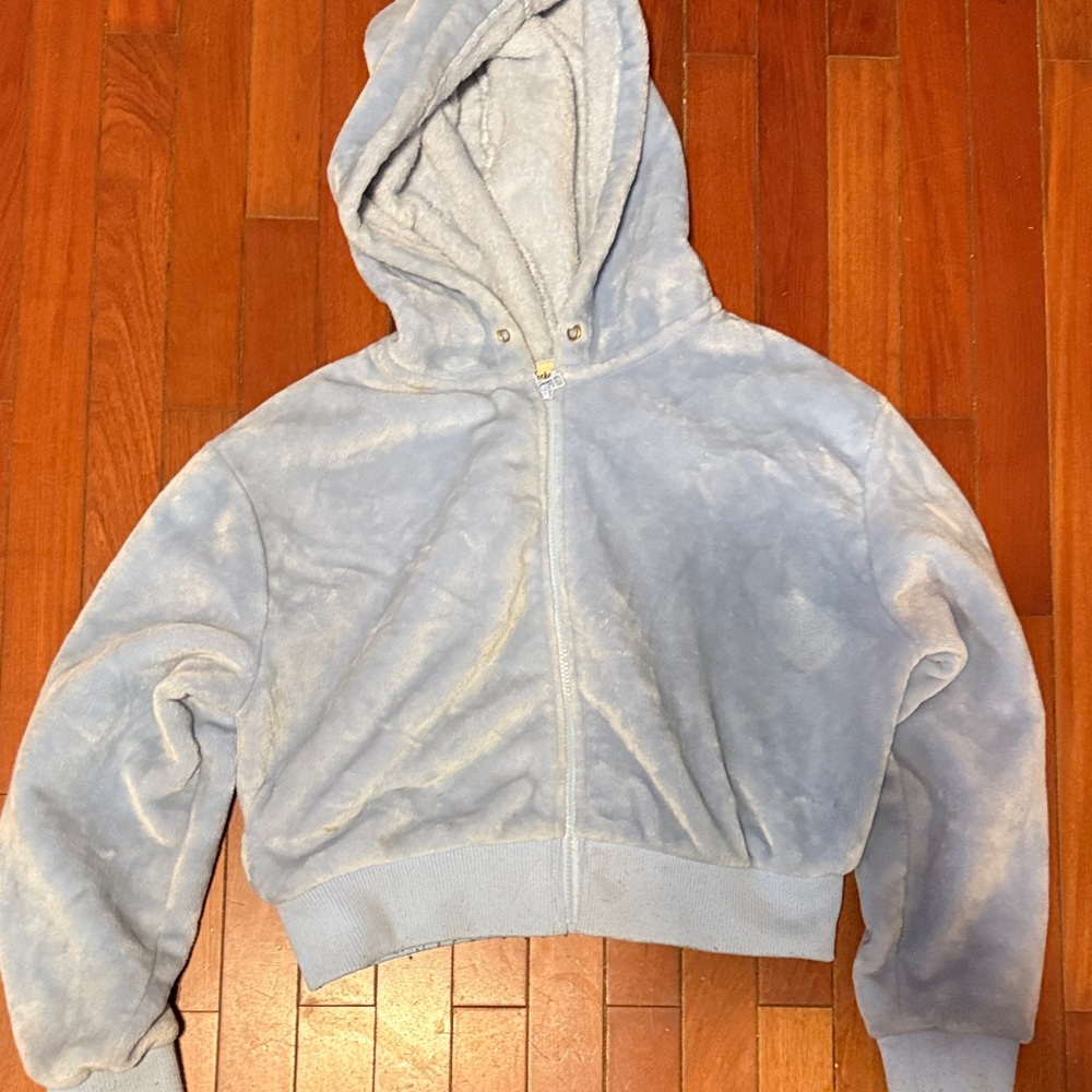 Velour sweater hoodie